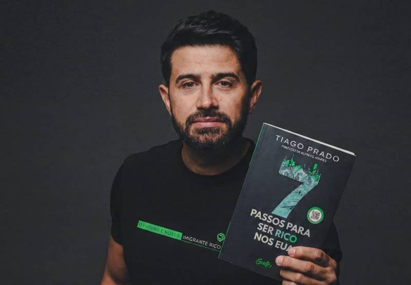 Tiago Prado lança em São Paulo o livro “7 passos para ser rico nos EUA”
