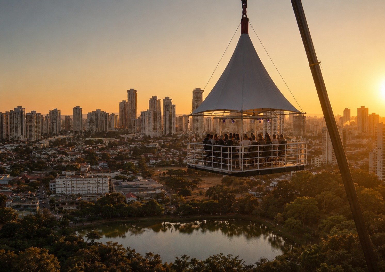 City promove bar suspenso a 40 metros com vista para o Vaca Brava